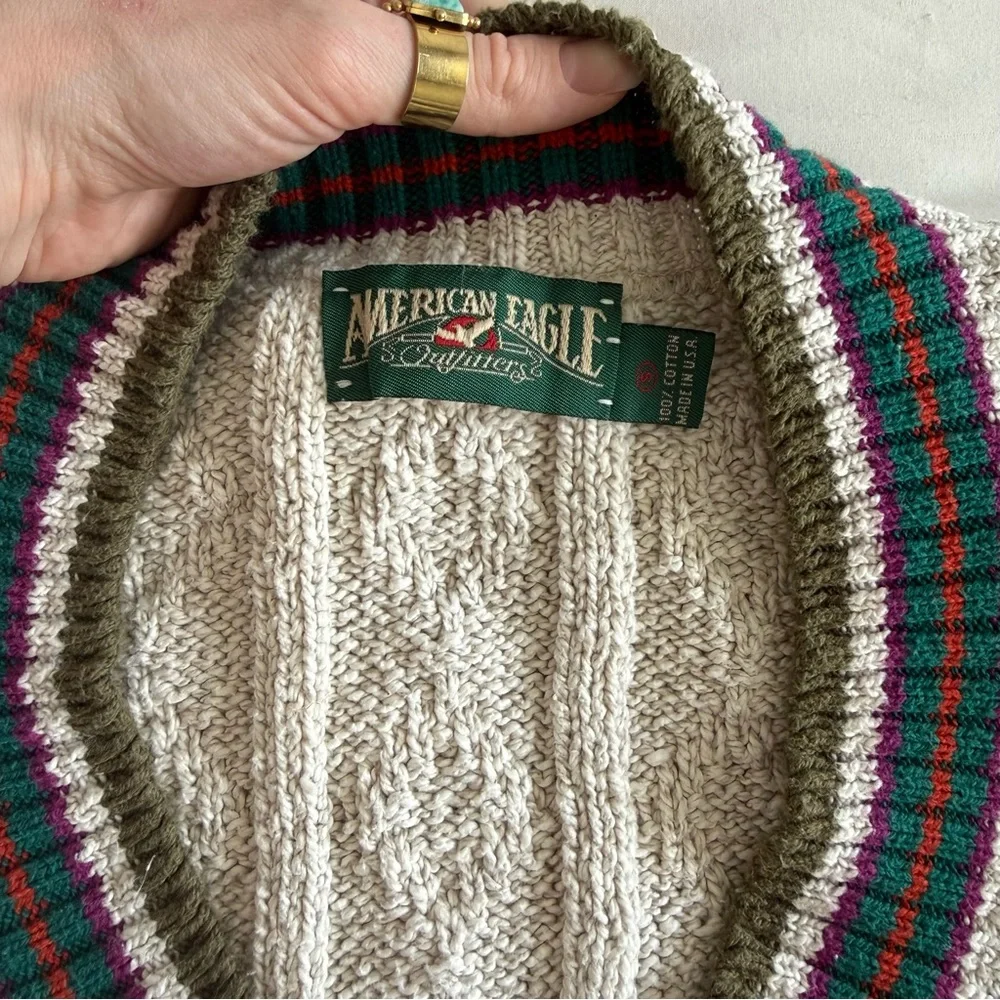 Vintage 90s V-Neck Knit Sweater - Picture 7 of 9